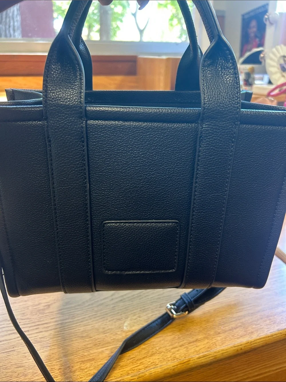 The Tote Bag Black Leather Tote for Men